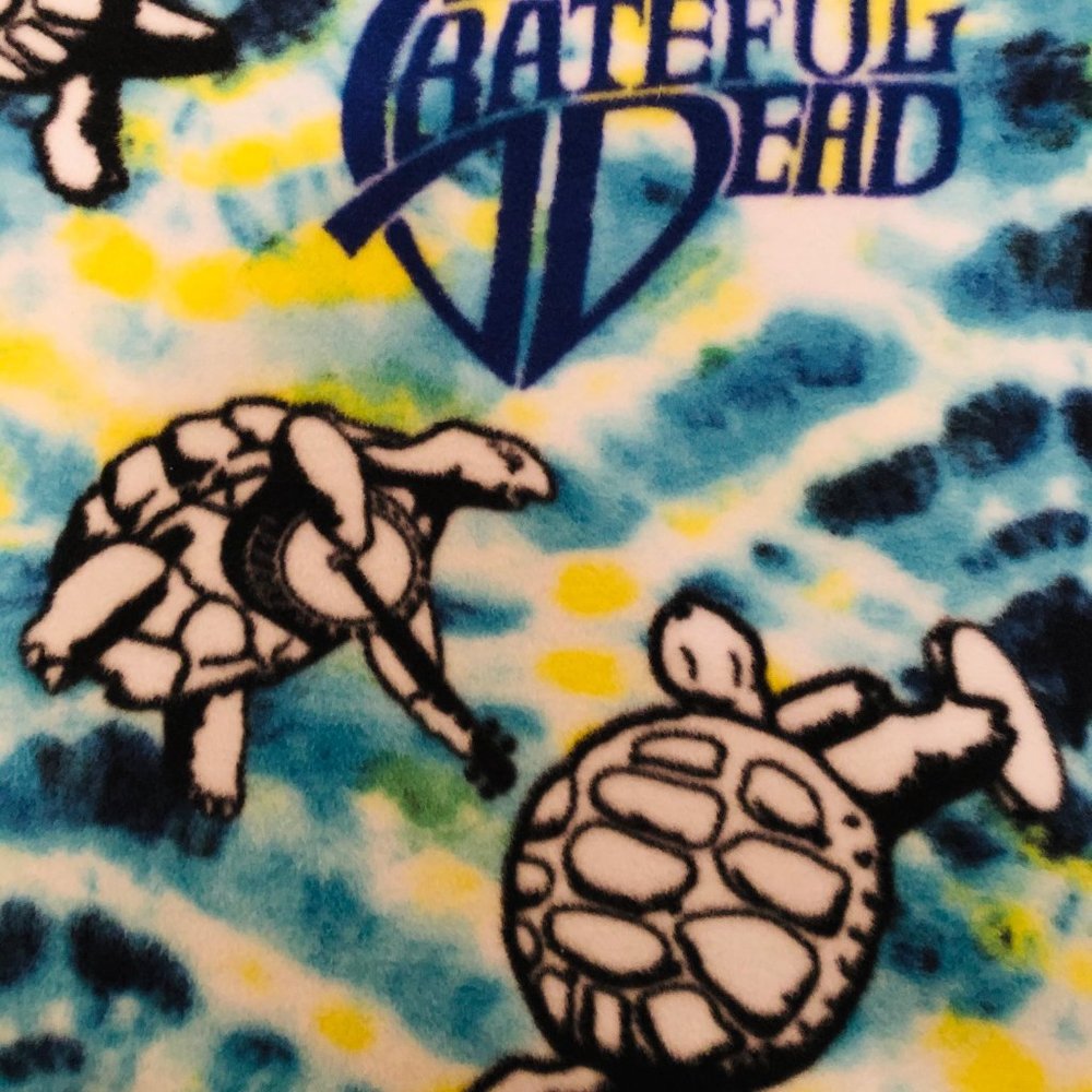 Homemade Grateful Dead Tie-dye Terrapin Fleece Blanket - Picture 5 of 6